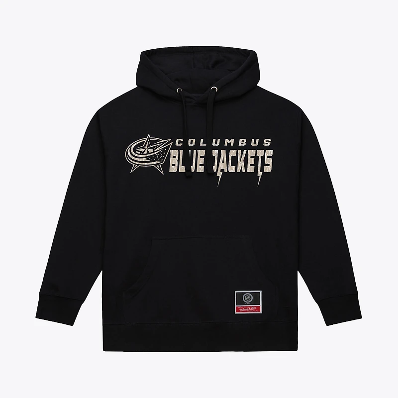 Sweat à capuche camouflage True Timber noir Mitchell & Ness pour homme, Columbus Blue Jackets
