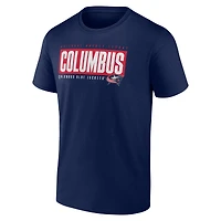 Men's  Navy Columbus Blue Jackets Blocked Out T-Shirt