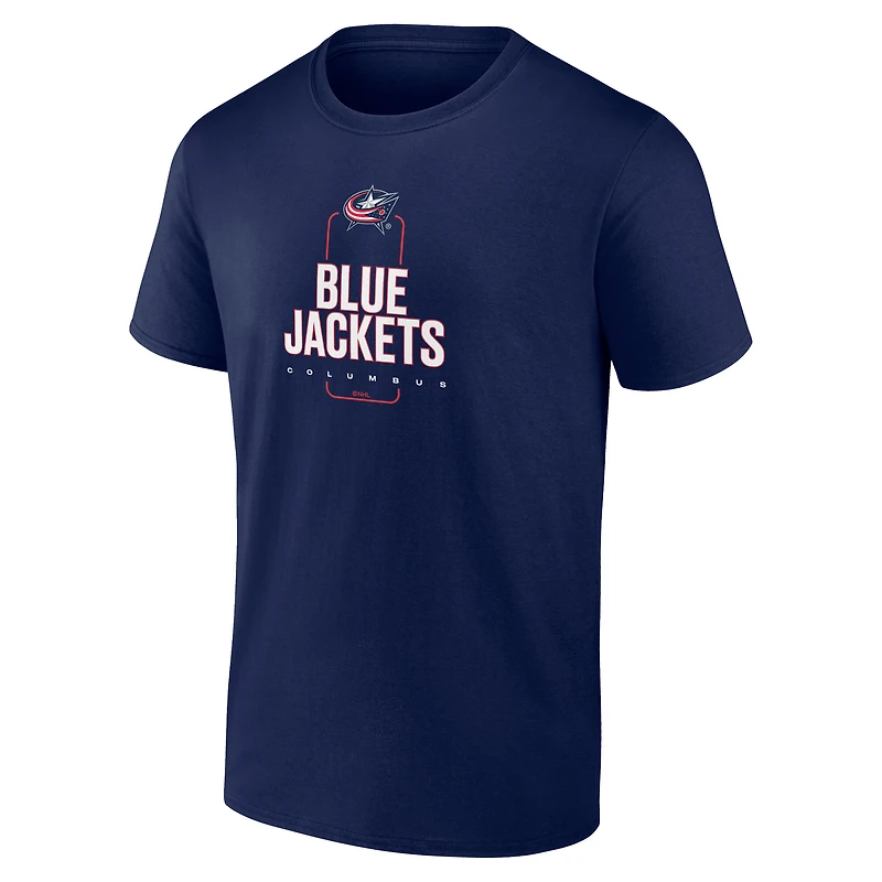 Men's Navy Columbus Blue Jackets Custom Midfielder T-Shirt