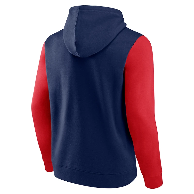 Men's Navy Columbus Blue Jackets Deliver Fleece Pullover Hoodie