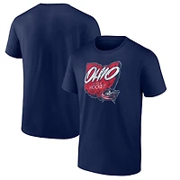 T-shirt bleu marine Columbus Blue Jackets pour homme