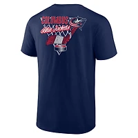 Men's  Navy Columbus Blue Jackets Net Slap T-Shirt