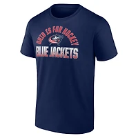 T-shirt bleu marine Columbus Blue Jackets Open Net pour homme