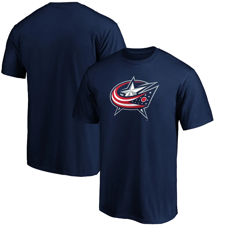 T-shirt bleu marine Columbus Blue Jackets avec logo principal pour homme