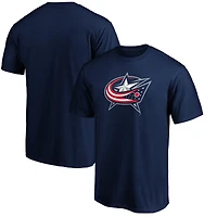 Men's  Red Columbus Blue Jackets Primary Logo T-Shirt