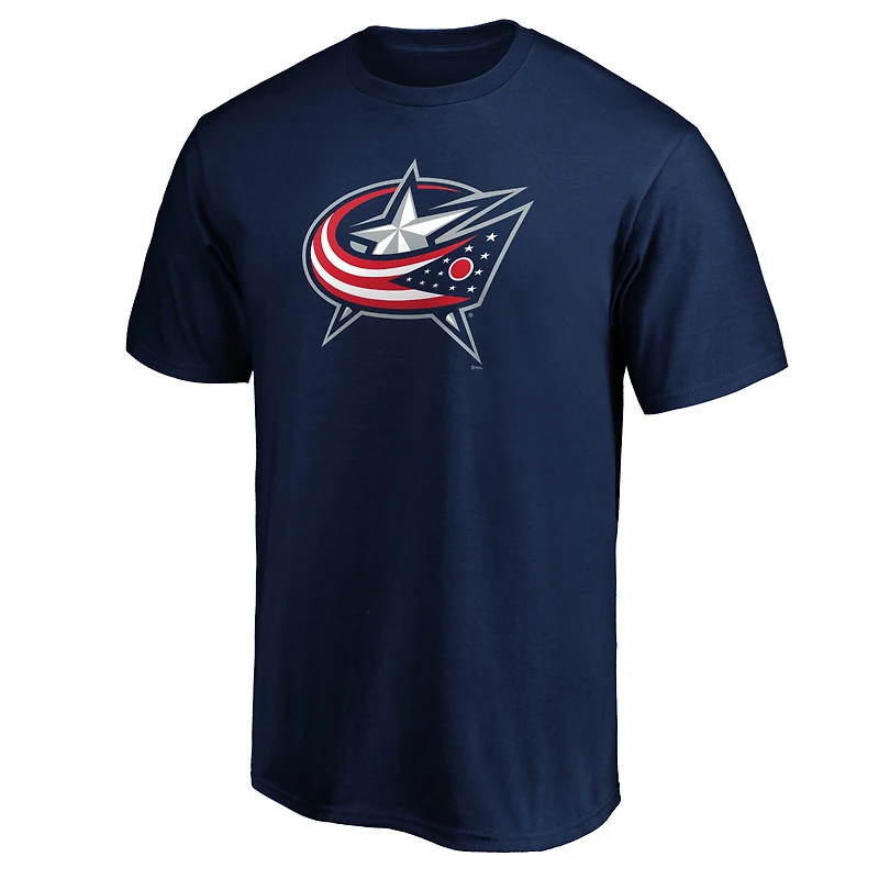 Men's Red Columbus Blue Jackets Primary Logo T-Shirt