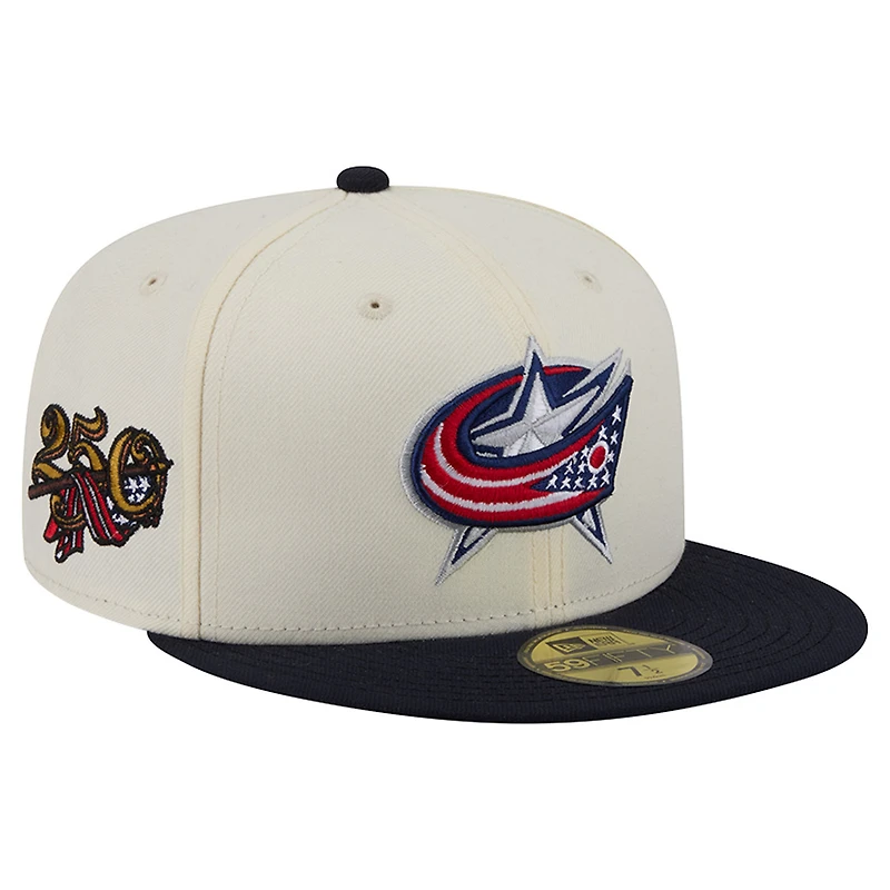 Men's New Era  Cream Columbus Blue Jackets America's 250th Two-Tone 59FIFTY Fitted Hat