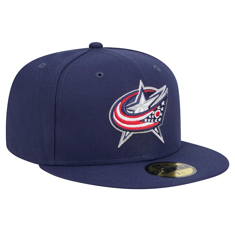 Men's New Era  Navy Columbus Blue Jackets Core 59FIFTY Fitted Hat
