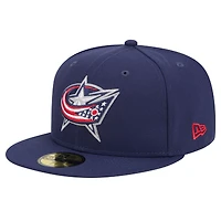 Men's New Era  Navy Columbus Blue Jackets Core 59FIFTY Fitted Hat