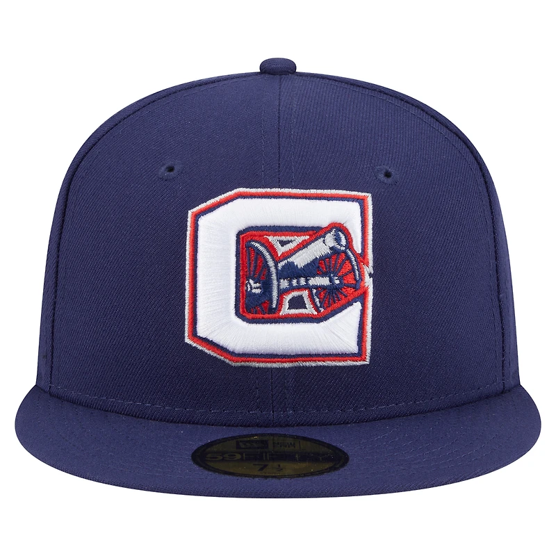 Casquette ajustée New Era Columbus Blue Jackets Deceptor 59FIFTY bleu marine pour homme