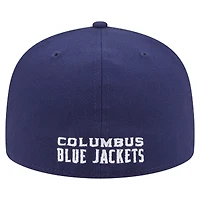 Casquette ajustée New Era Columbus Blue Jackets Deceptor 59FIFTY bleu marine pour homme