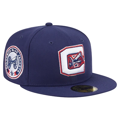 Casquette ajustée New Era Columbus Blue Jackets Deceptor 59FIFTY bleu marine pour homme