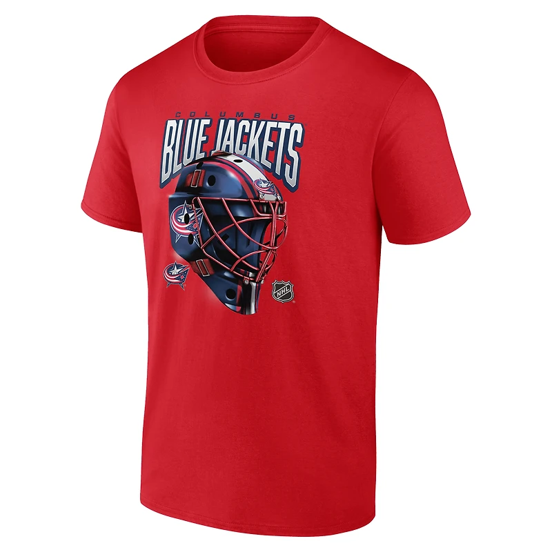 T-shirt rouge pour homme des Blue Jackets de Columbus, motif « Penalty Box »