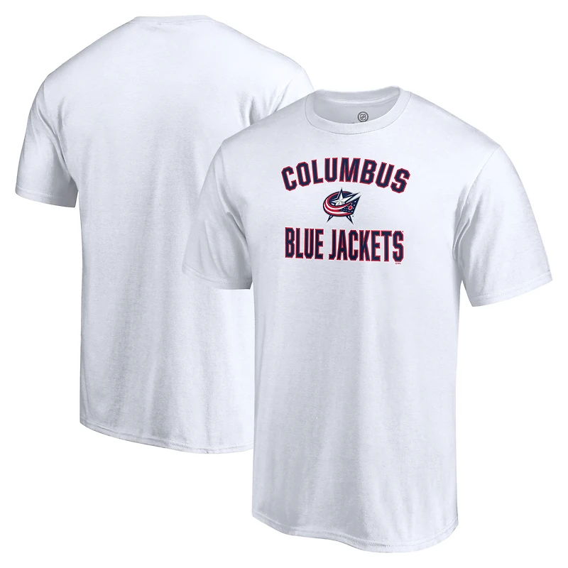 Men's White Columbus Blue Jackets Victory Arch T-Shirt