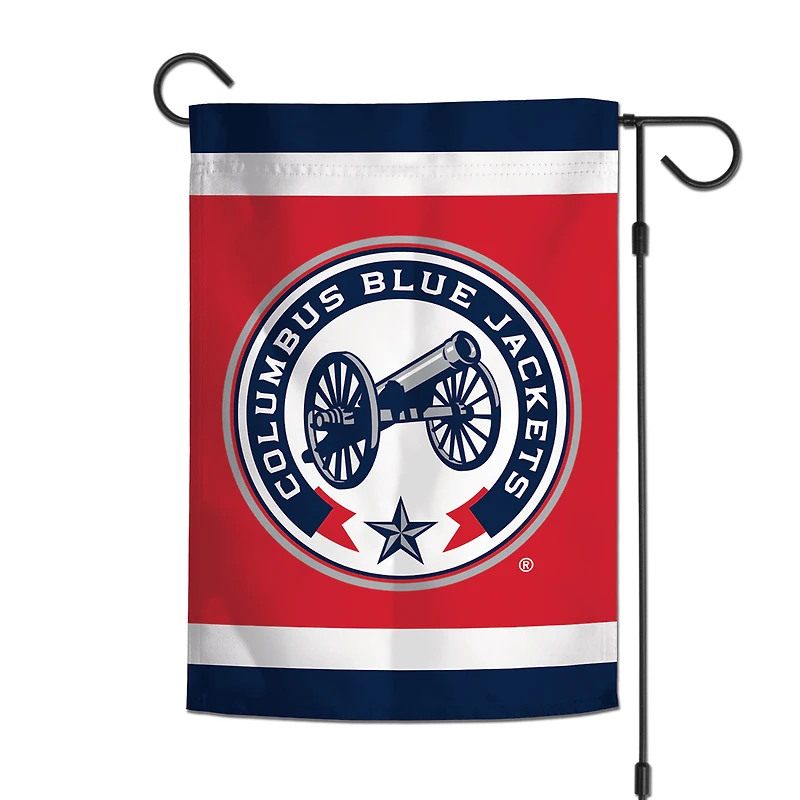 Drapeau de jardin WinCraft Columbus Blue Jackets 12'' x 18'' Équipe préférée