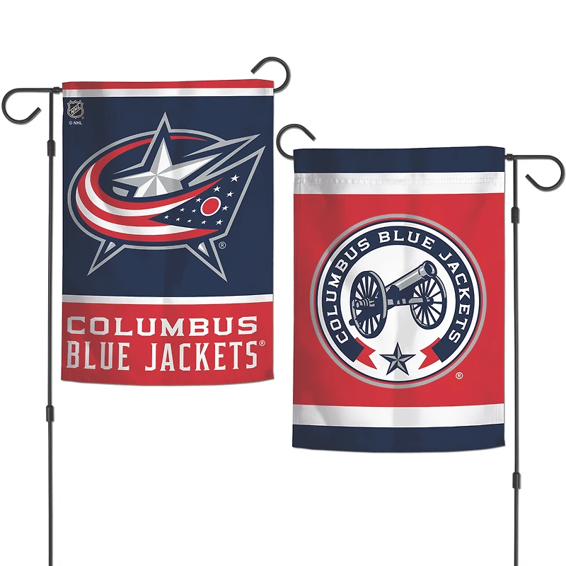 Drapeau de jardin WinCraft Columbus Blue Jackets 12'' x 18'' Équipe préférée