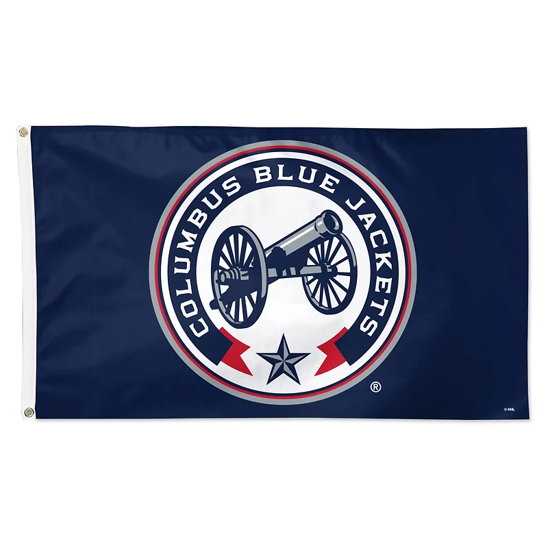 Drapeau de luxe WinCraft Columbus Blue Jackets 91 x 152 cm (3 pi x 5 pi) à une face, équipe principale