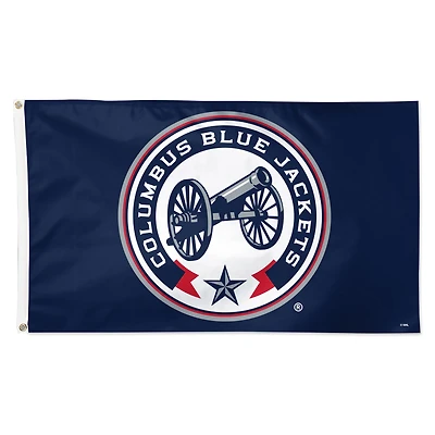 Drapeau de luxe WinCraft Columbus Blue Jackets 91 x 152 cm (3 pi x 5 pi) à une face, équipe principale