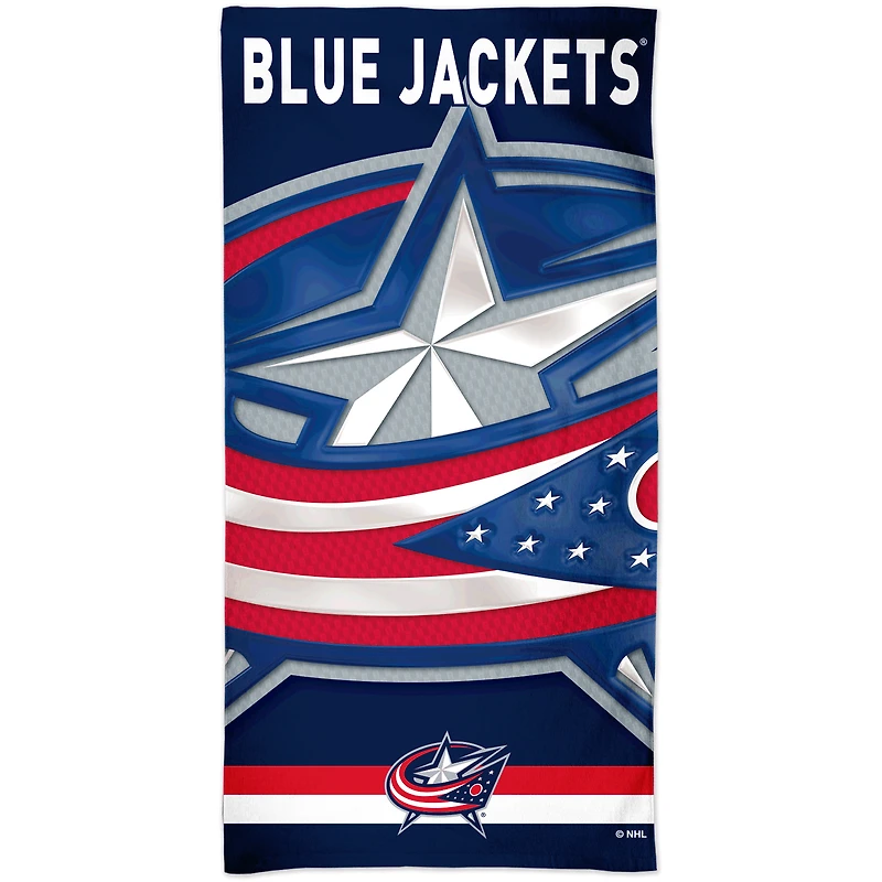 Serviette de plage Spectra de WinCraft Columbus Blue Jackets 30 po x 60 po