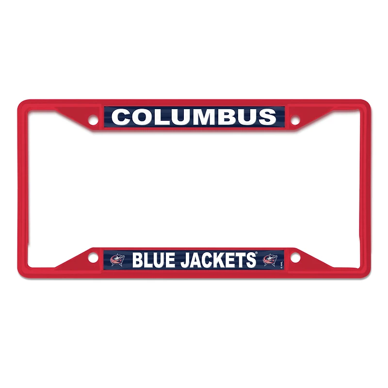Cadre de plaque d'immatriculation couleur chrome WinCraft Columbus Blue Jackets