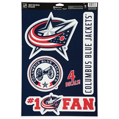 WinCraft Columbus Blue Jackets #1 Fan 11" x 17" Multi-Use Decal Sheet