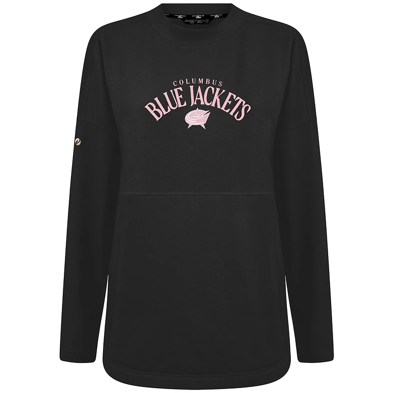 Sweat-shirt à enfiler arqué Beaudry pour la fête des mères Blue Jackets de Columbus Black Levelwear femme