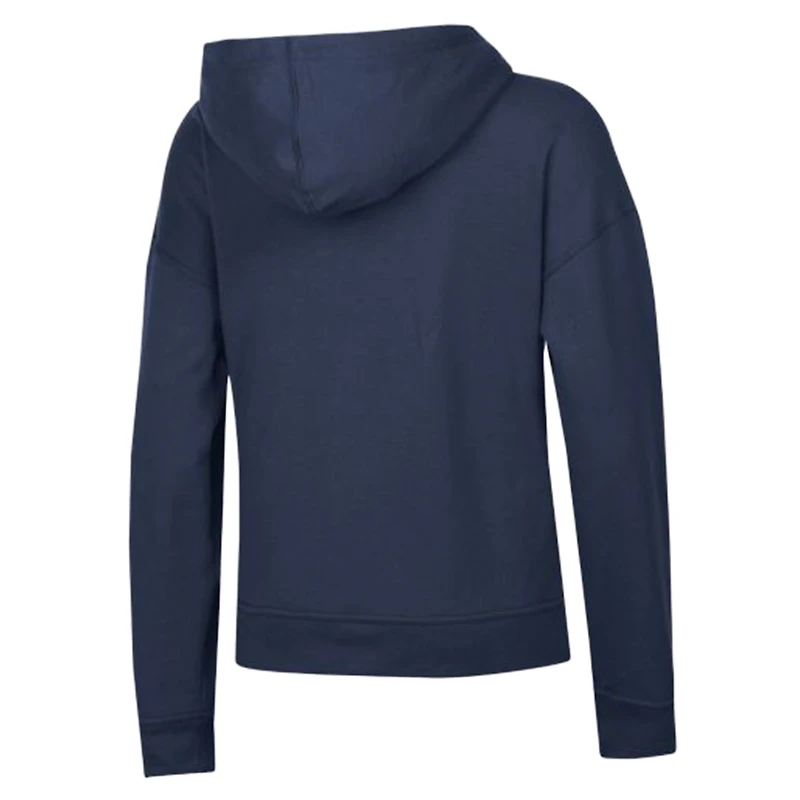Women's Champion  Navy Columbus Blue Jackets Arched Pill Box Hoodie