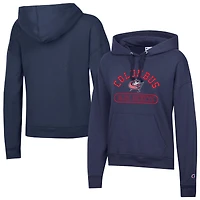 Women's Champion  Navy Columbus Blue Jackets Arched Pill Box Hoodie