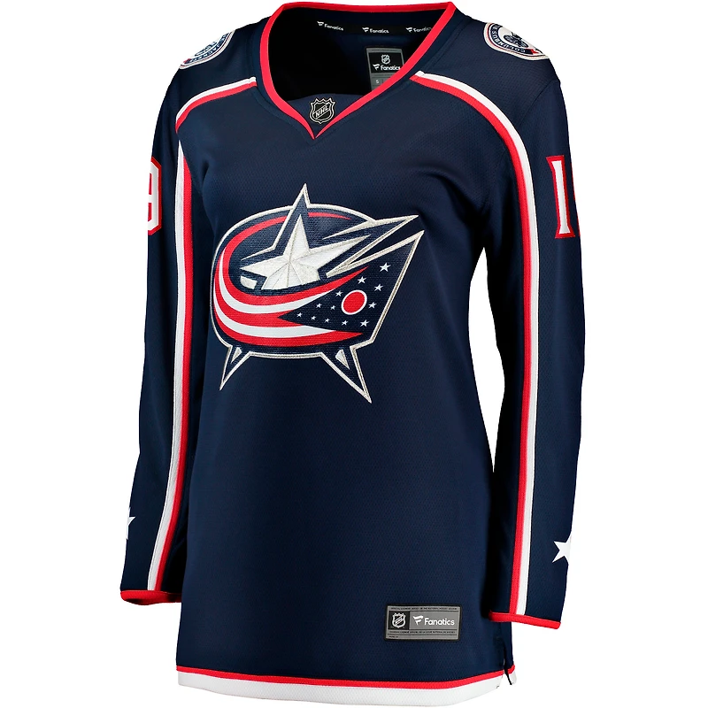 Maillot de joueur à domicile Premier Breakaway des Columbus Blue Jackets la marine Adam Fantilli Fanatics pour femmes