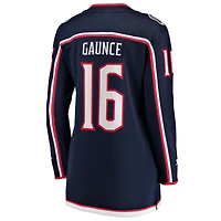 Maillot de l'équipe féminine Fanatics Brendan Gaunce bleu marine des Columbus Blue Jackets à domicile Breakaway