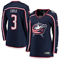 Maillot Charlie Coyle bleu marine des Columbus Blue Jackets à domicile Breakaway pour femmes Fanatics