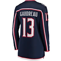 Fanatics pour femmes Johnny Gaudreau Navy Columbus Blue Jackets Maillot de joueur échappé