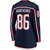 Women's Fanatics Kirill Marchenko Navy Columbus Blue Jackets Home Breakaway Player Jersey