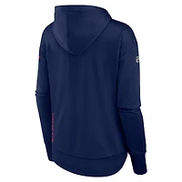Fanatics Navy Columbus Blue Jackets Authentic Pro Scuba Sweat à capuche entièrement zippé pour femmes