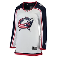Maillot Breakaway extérieur Fanatics pour femmes, blanc, Columbus Blue Jackets