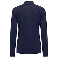 Women's Levelwear Navy Columbus Blue Jackets Kinetic Insignia Core Raglan Quarter-Zip Top