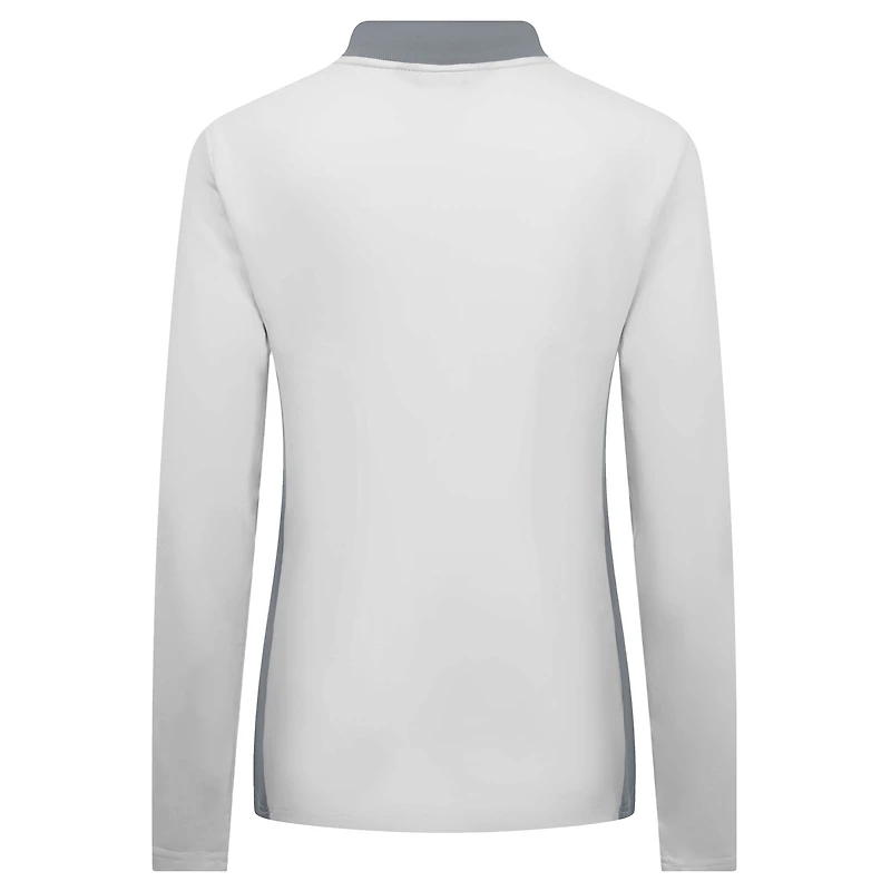 Women's Levelwear White Columbus Blue Jackets Moxie Insignia Core Quarter-Zip Top