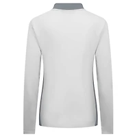 Women's Levelwear White Columbus Blue Jackets Moxie Insignia Core Quarter-Zip Top