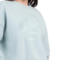 Women's Starter Green Columbus Blue Jackets Boxy Cropped Sweatshirt