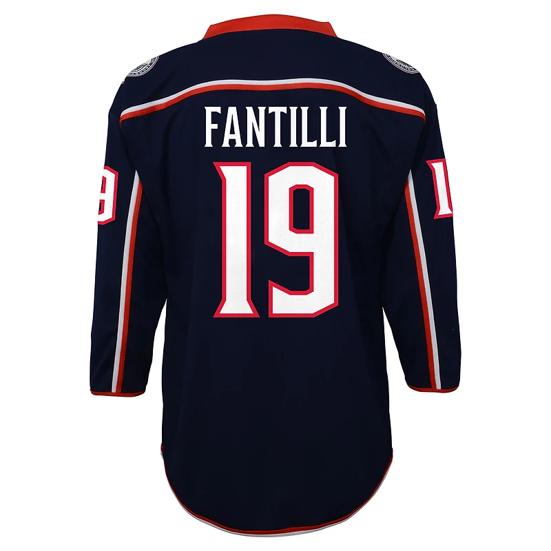 Youth Outerstuff Adam Fantilli Blue Columbus Jackets Alternate Replica Player Jersey