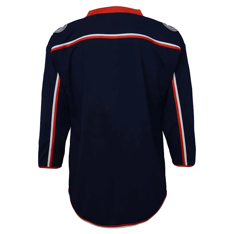 Youth  Navy Columbus Blue Jackets Home Replica Jersey