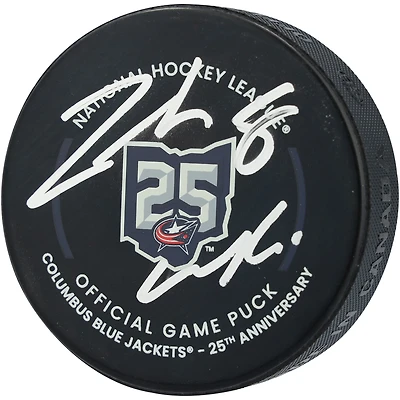 Rondelle de match officielle autographiée par Zach Werenski des Blue Jackets de Columbus, commémorant le 25e anniversaire