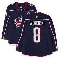 Maillot authentique Fanatics Pro bleu marine autographié de Zach Werenski, des Blue Jackets de Columbus
