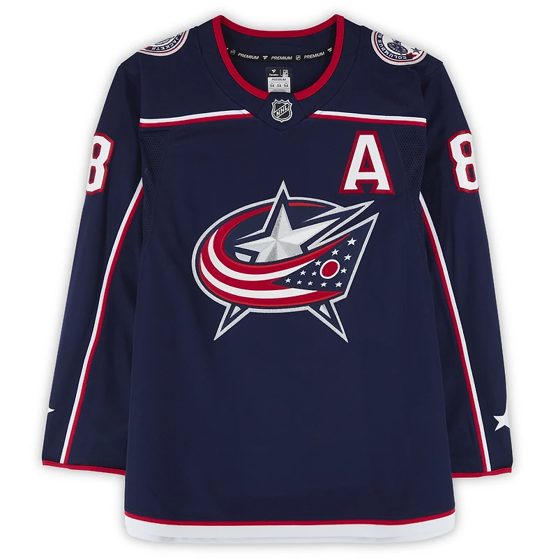 Maillot authentique Fanatics Pro bleu marine autographié de Zach Werenski, des Blue Jackets de Columbus