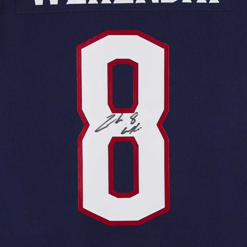 Zach Werenski Columbus Blue Jackets Autographed Navy Fanatics Premium Jersey  