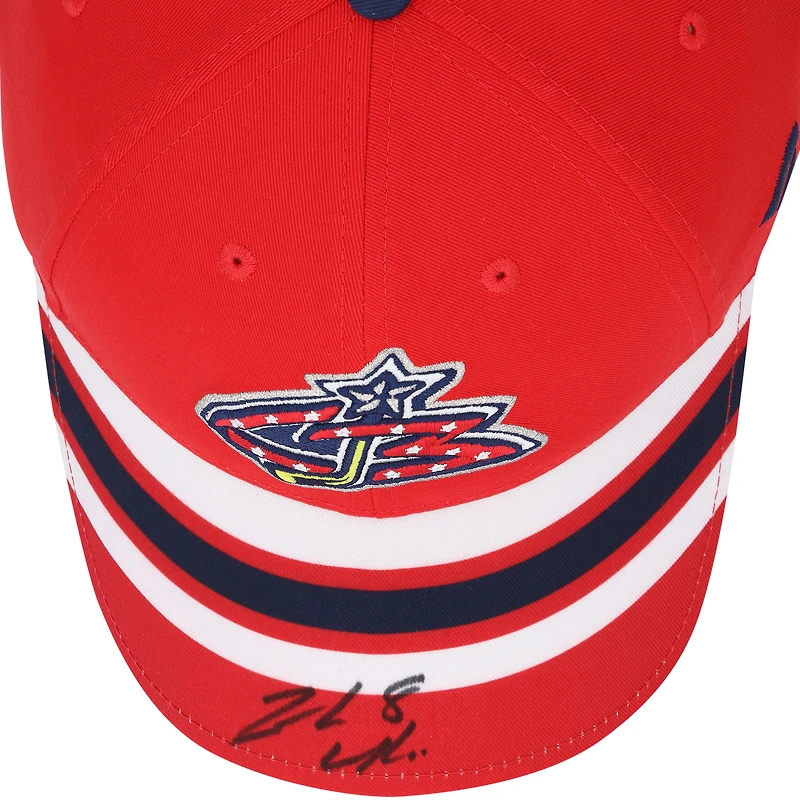 Casquette rétro inversée autographiée de Zach Werenski, Columbus Blue Jackets