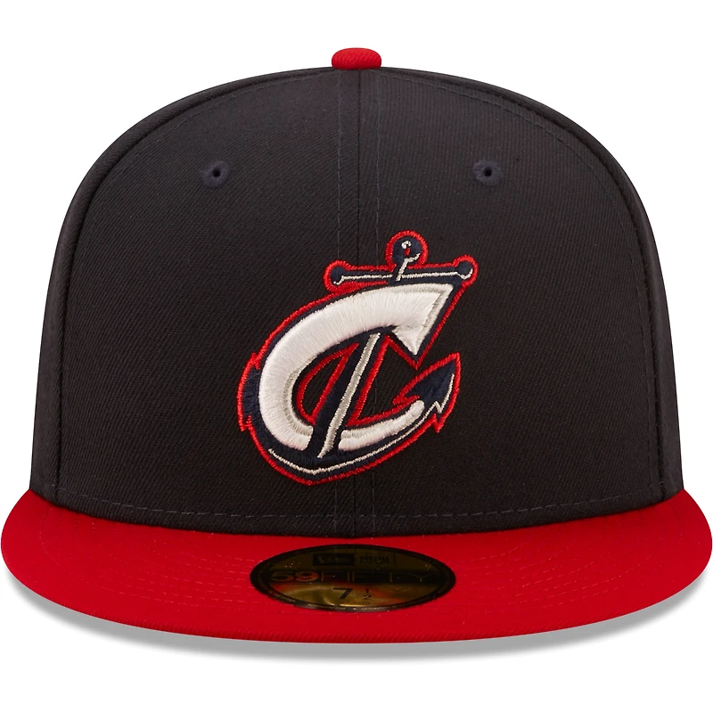 Casquette ajustée New Era bleu marine Columbus Clippers Authentic Collection 59FIFTY pour homme