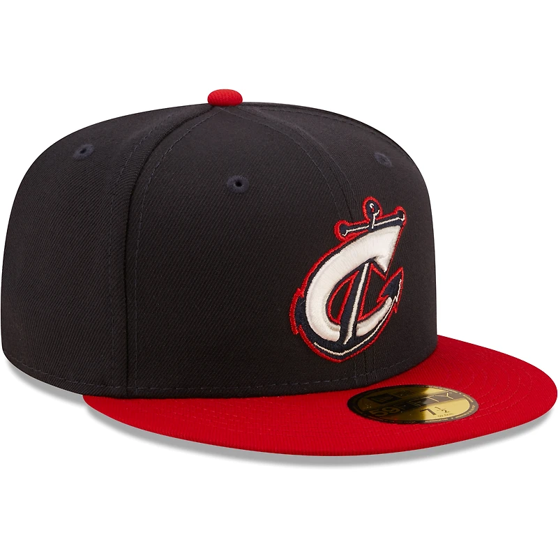 Casquette ajustée New Era bleu marine Columbus Clippers Authentic Collection 59FIFTY pour homme