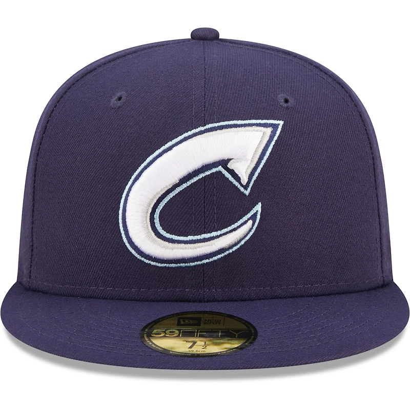 Men's New Era Navy Columbus Clippers Authentic Collection 59FIFTY Fitted Hat
