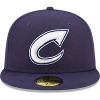 Men's New Era Navy Columbus Clippers Authentic Collection 59FIFTY Fitted Hat